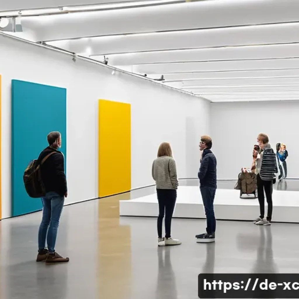 실패한 설치 예술 공간 사례와 교훈 - A contemporary art installation space in a modern German museum, featuring a large, immersive room w...